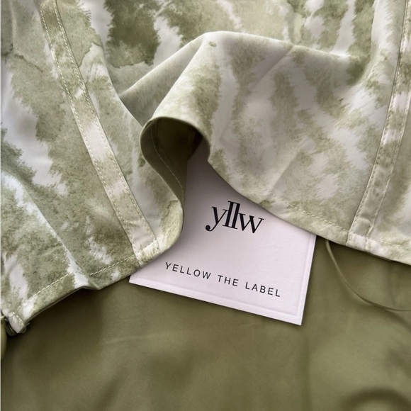 YELLOW THE LABEL CHLOROPHYLL CORSET TOP SAGE Size Small - Picture 9 of 11